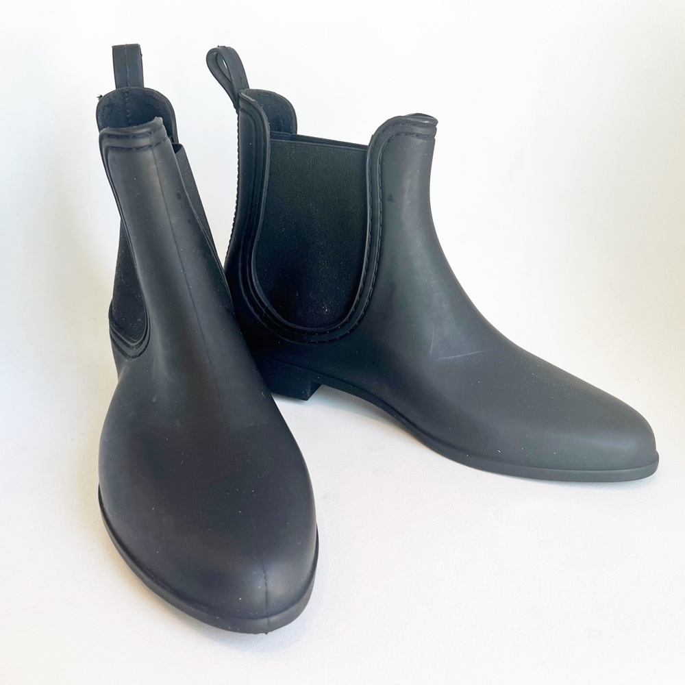 JC Play by Jeffrey Campbell Chelsea Black Rain Boot